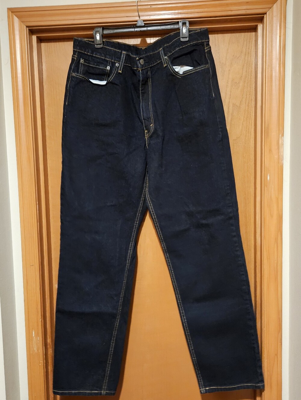NWOT Levi's Men's Dark Blue Straight Jeans Size 36/34